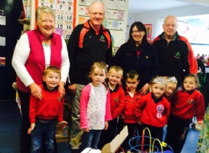 LOUGHGIEL GAC MEMBERS WITH THE LOUGHGIEL COMMUNITY NURSERY UNIT